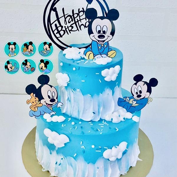 Send Vanilla Mickey Mouse Fondant Cake Online